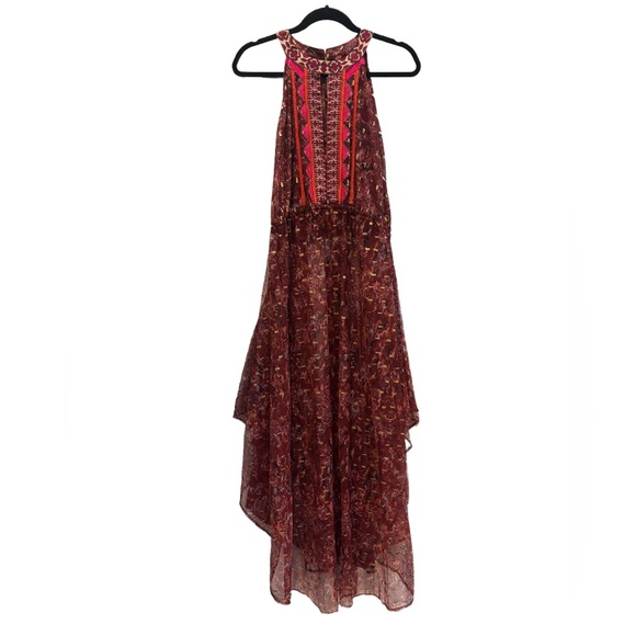 Free People RIA Maxi Dress/ Sleeveless Duster, Boho Sheer High Low Dress ☀️🌙☀️ - Picture 4 of 10